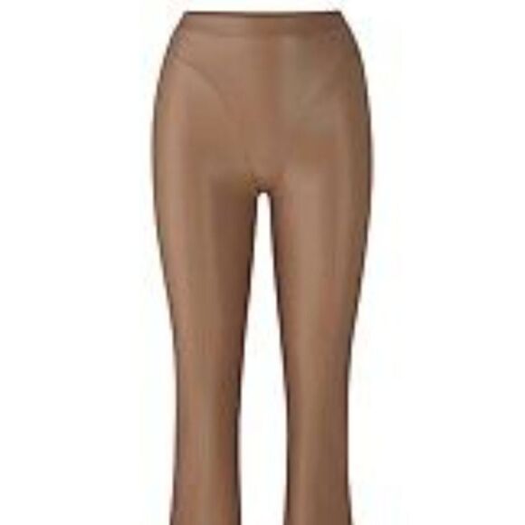 Skims Faux Leather Seamed Boot Cut Pant, Large - Picture 4 of 11
